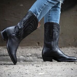 Tecovas Black Leather Women's Boots